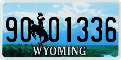 WY license plate 9001336