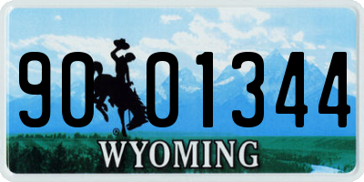 WY license plate 9001344