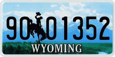 WY license plate 9001352