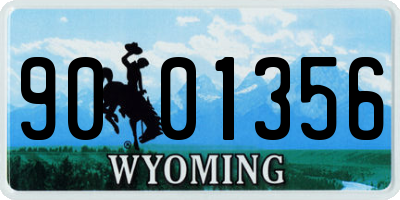 WY license plate 9001356