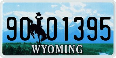 WY license plate 9001395