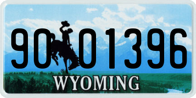 WY license plate 9001396