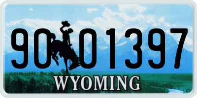 WY license plate 9001397