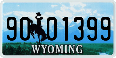 WY license plate 9001399