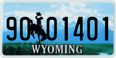 WY license plate 9001401