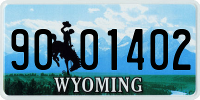 WY license plate 9001402