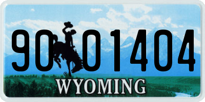 WY license plate 9001404