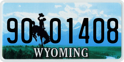 WY license plate 9001408