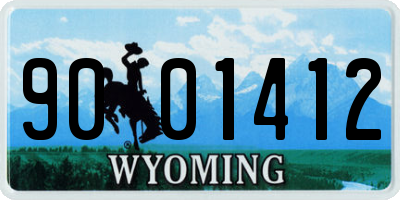 WY license plate 9001412