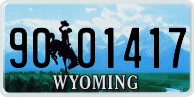 WY license plate 9001417