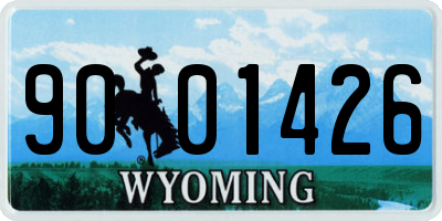 WY license plate 9001426