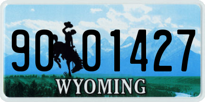 WY license plate 9001427