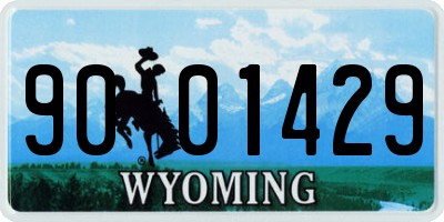WY license plate 9001429
