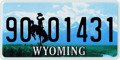 WY license plate 9001431