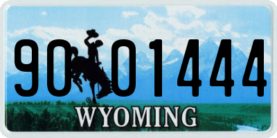 WY license plate 9001444