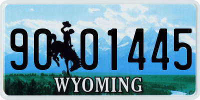 WY license plate 9001445