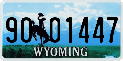 WY license plate 9001447