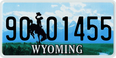 WY license plate 9001455