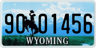 WY license plate 9001456