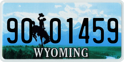 WY license plate 9001459