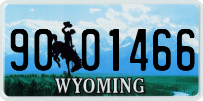 WY license plate 9001466