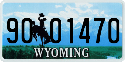 WY license plate 9001470