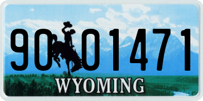 WY license plate 9001471