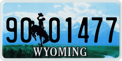 WY license plate 9001477