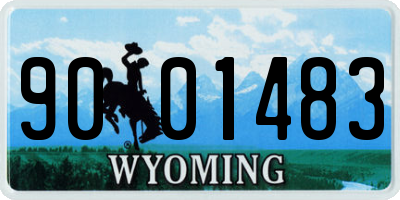 WY license plate 9001483