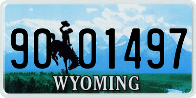 WY license plate 9001497