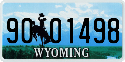 WY license plate 9001498