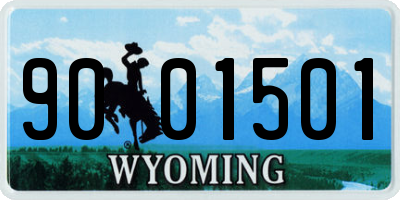WY license plate 9001501