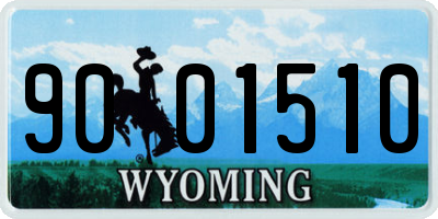 WY license plate 9001510