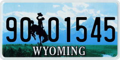 WY license plate 9001545