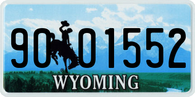 WY license plate 9001552