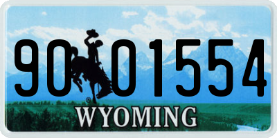 WY license plate 9001554