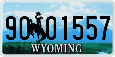 WY license plate 9001557
