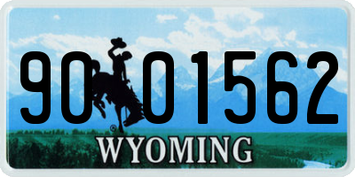 WY license plate 9001562