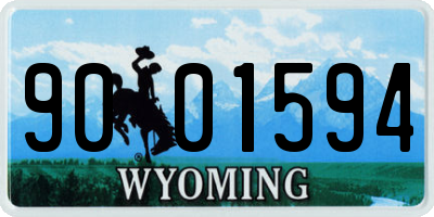 WY license plate 9001594