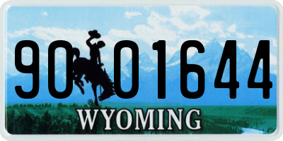 WY license plate 9001644