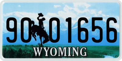 WY license plate 9001656