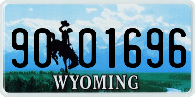 WY license plate 9001696
