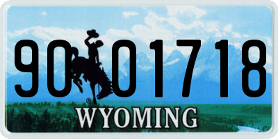WY license plate 9001718
