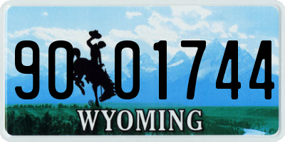 WY license plate 9001744