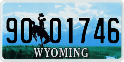 WY license plate 9001746