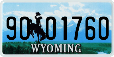 WY license plate 9001760