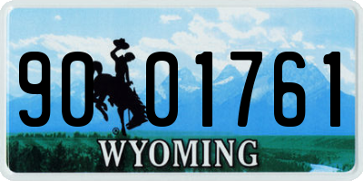 WY license plate 9001761