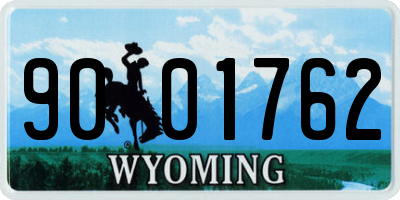 WY license plate 9001762