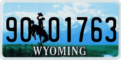WY license plate 9001763