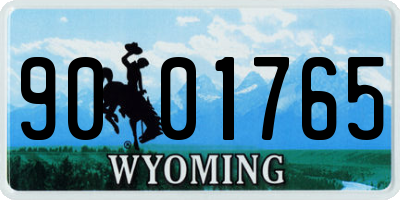 WY license plate 9001765